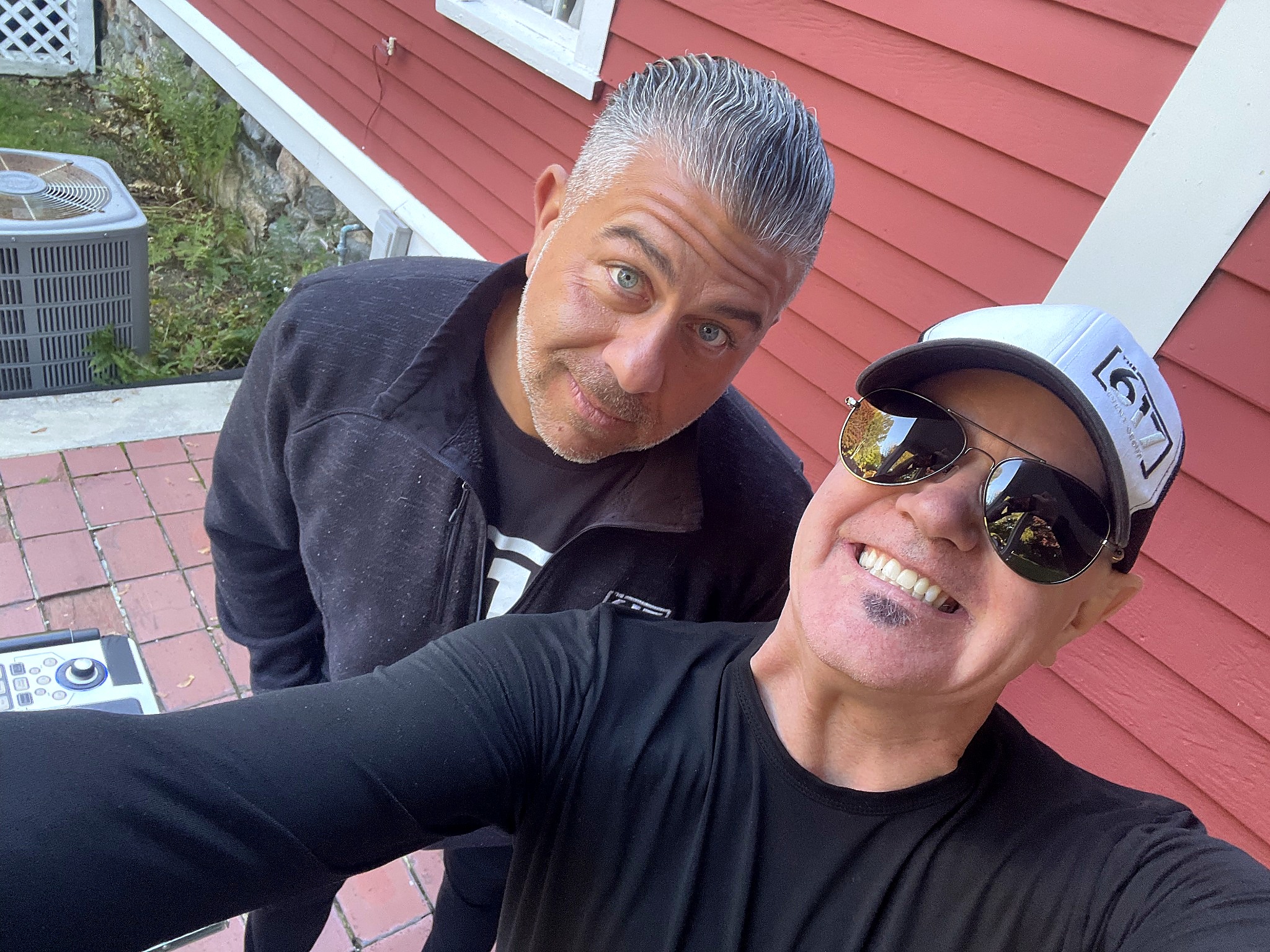 Mashup Charlie and event partner outside before setup